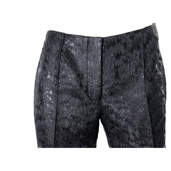 Dolce&Gabbana Women IT40 US4 Black Jacquard Pants Brocade Pleated Trouser $1695 - Picture 5 of 10